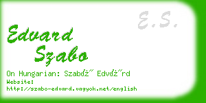 edvard szabo business card